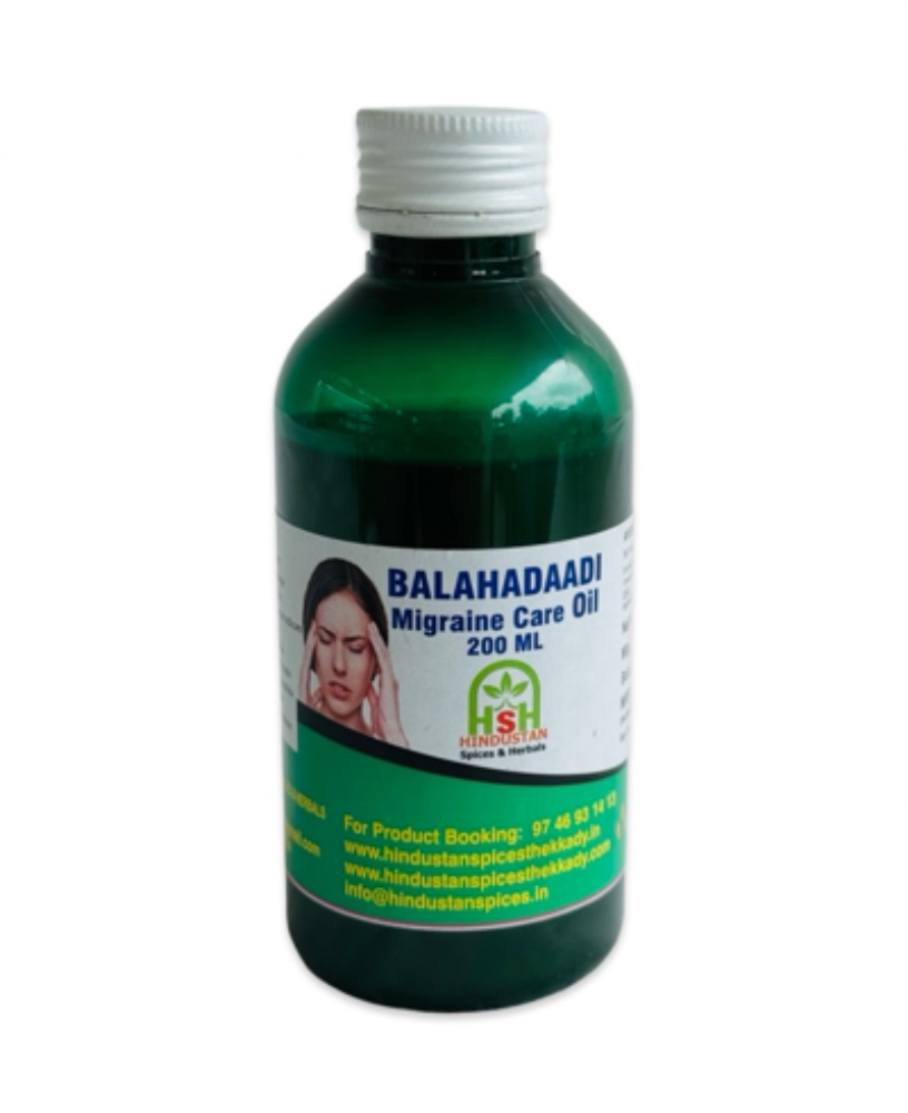 Balahadaadi Oil – Ayurvedic Migraine Relief Oil for Headache, Stress & Scalp Relaxation | 200ml