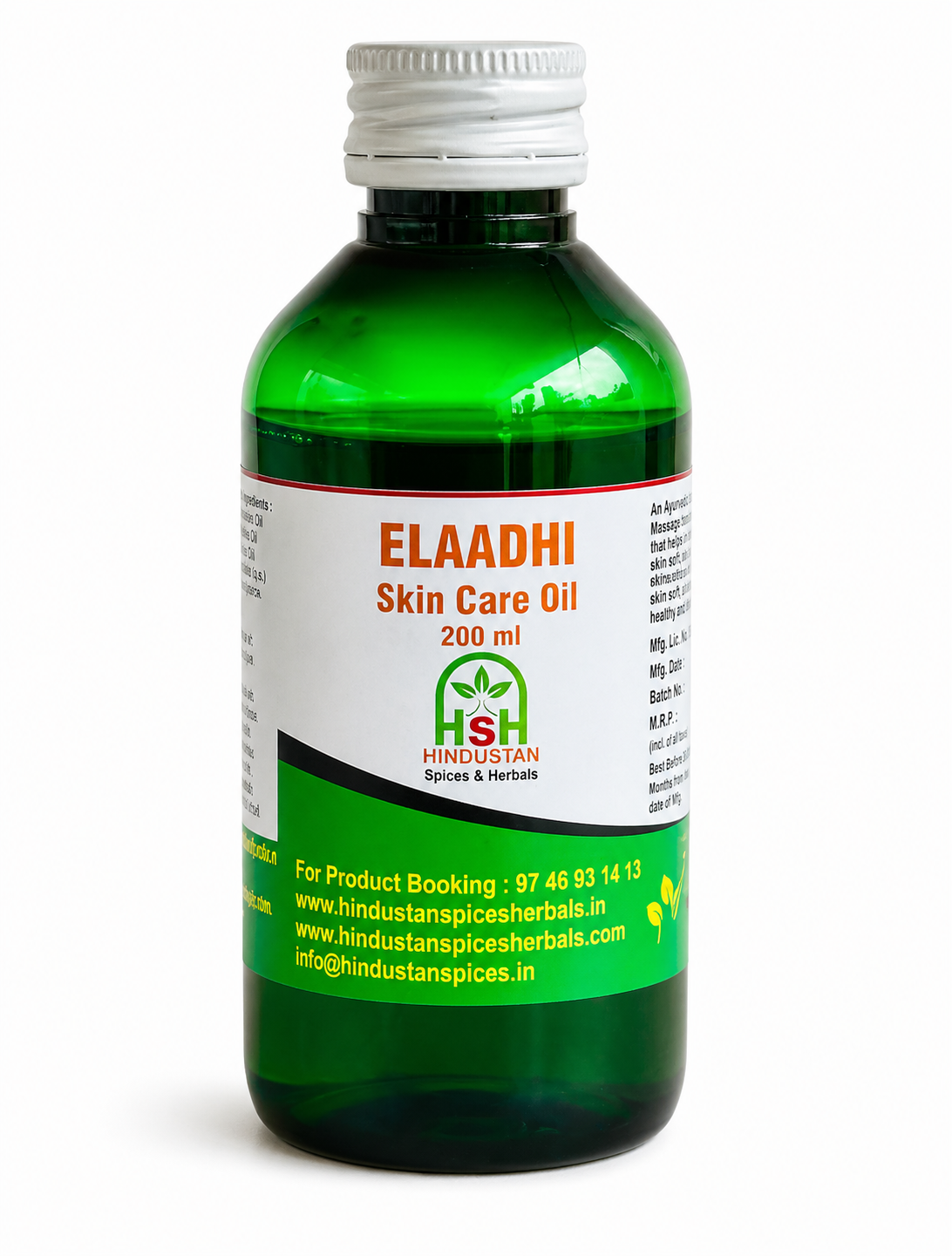 Elaadhi Skin Care Oil – Ayurvedic Oil for Itching, Skin Repair & Complexion Care | 200ml