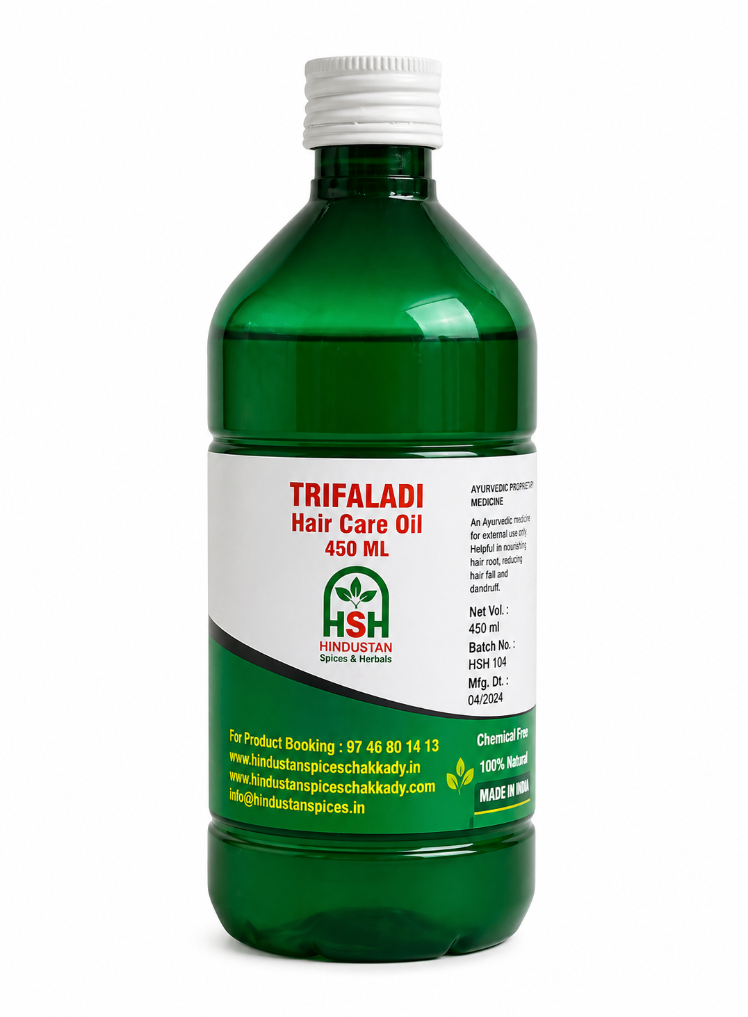 Trifaladi Hair Oil – Ayurvedic Hair Strengthening & Dandruff Care Oil | 200ml–450ml